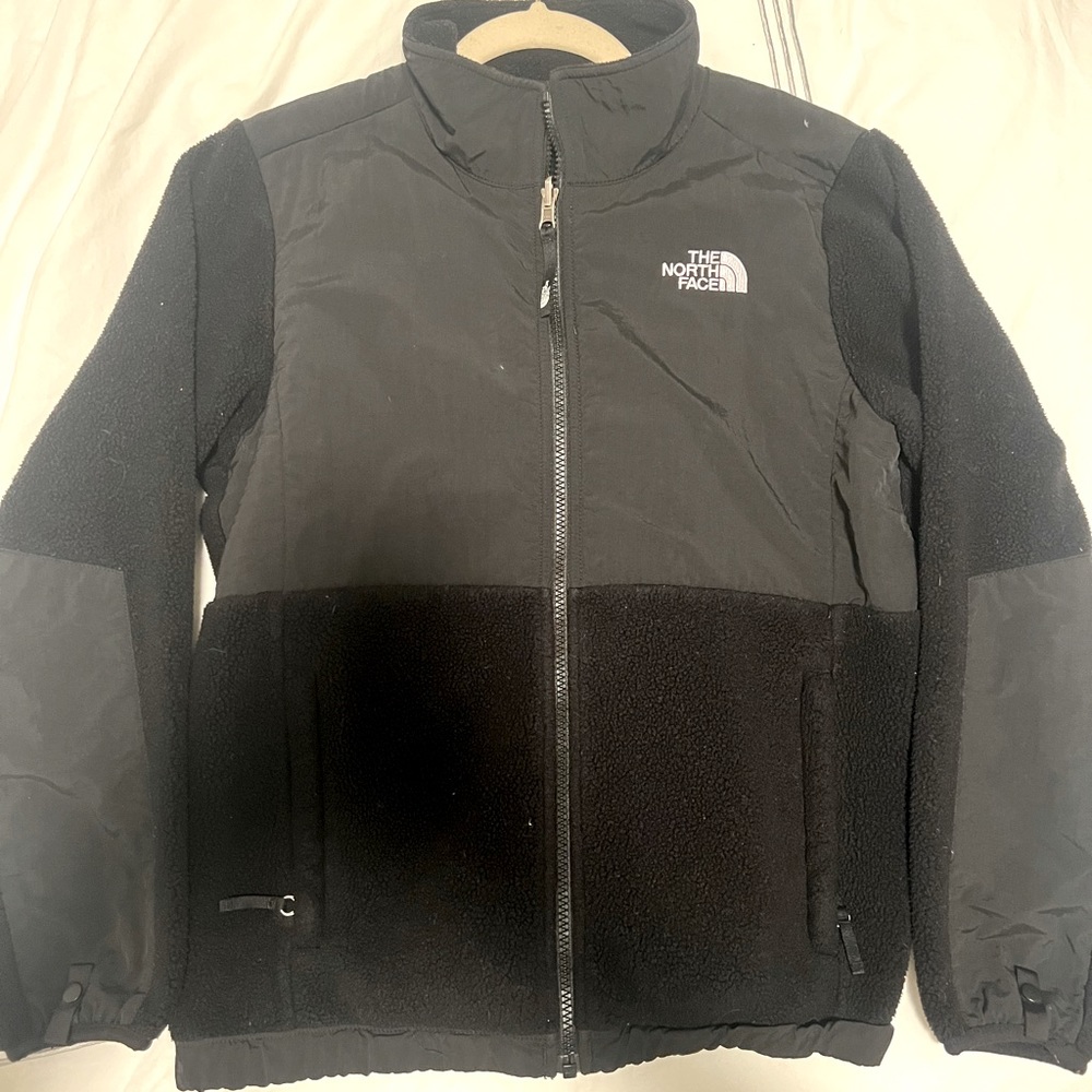 North Face Fleece zip black jacket - woman’s small